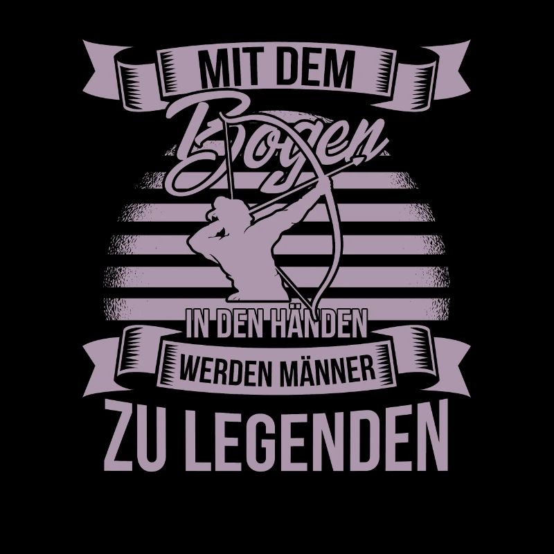 Bogenschiessen mit dem Bogen in den Händen