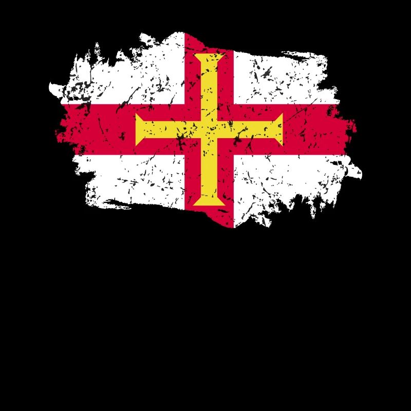 Drapeau de Guernesey Grunge Drapeau de Guernesey