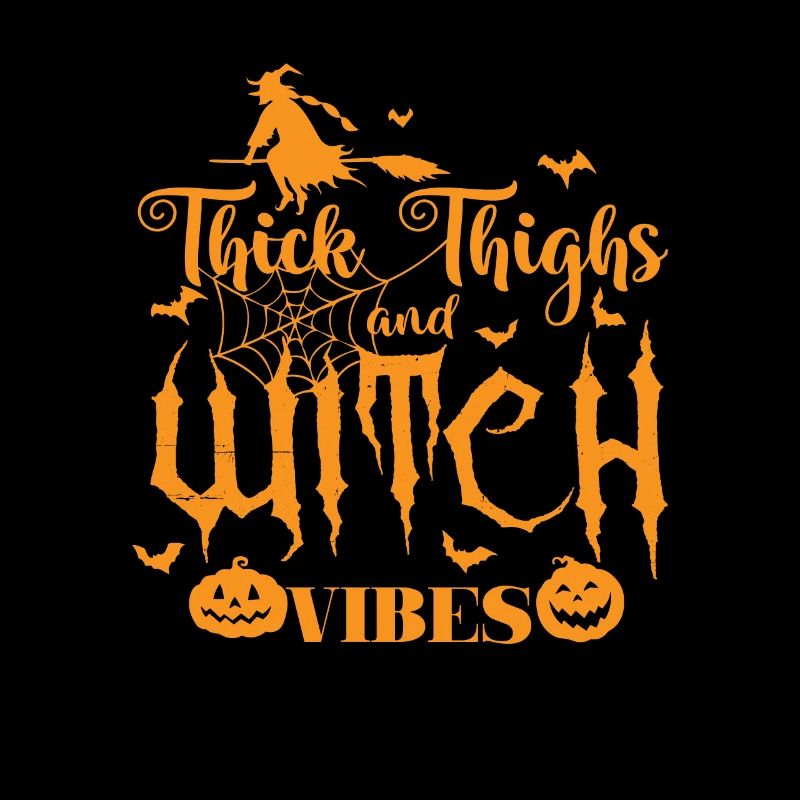 Thick Thighs and Witch Vibes Halloween
