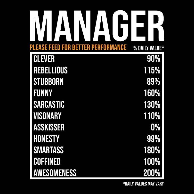 Manager tageswerte Lustiger Manager