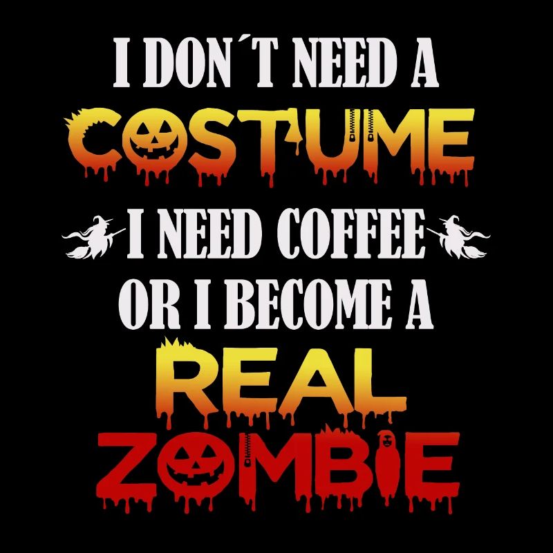 Café effrayant et dicton zombie pour Halloween