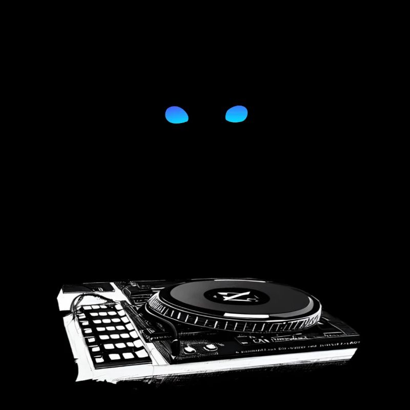 Cat DJ avec table de mixage