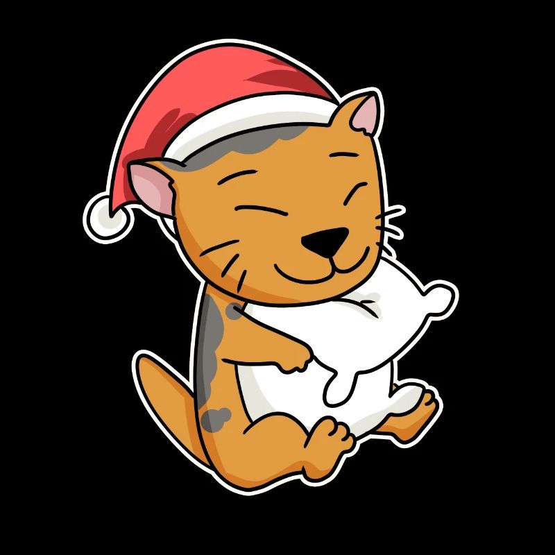 Chat écossais à oreilles pliantes Sommeil de Noël