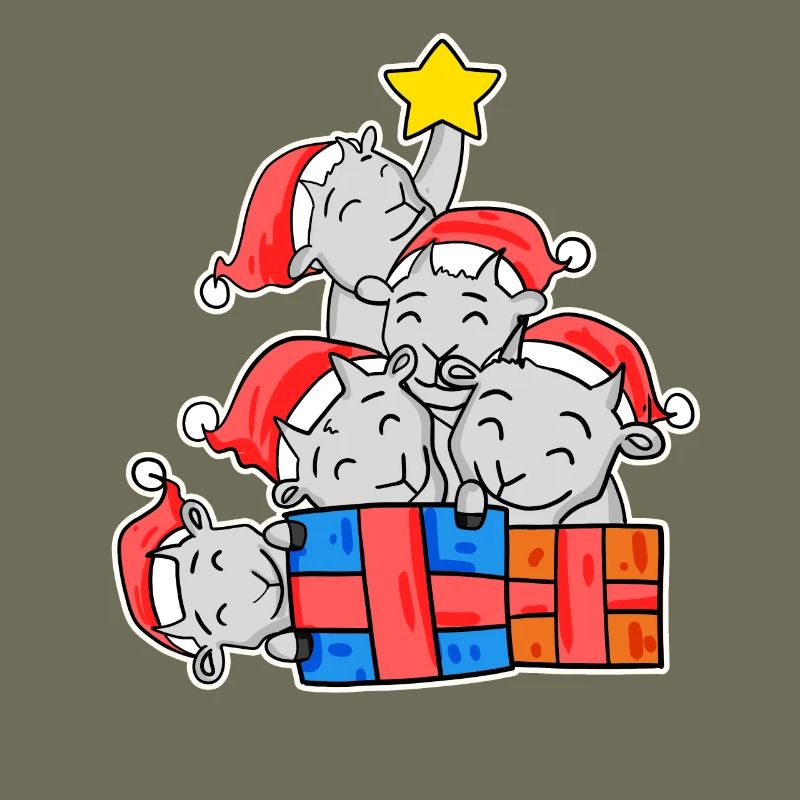 Chèvres Arbre de Noël Chèvre