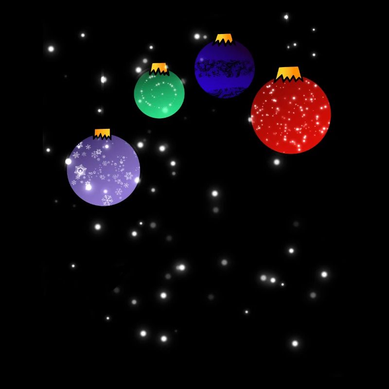 Christbaumkugeln mit Schneeflocken