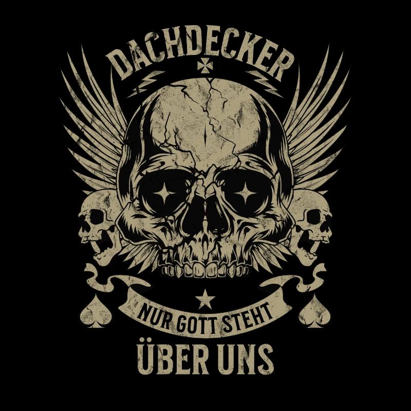 Dachdecker Totenkopf mit Flügeln