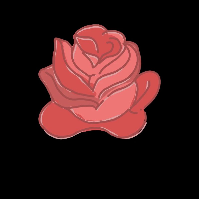 Rose Red Rose Hand-drawn