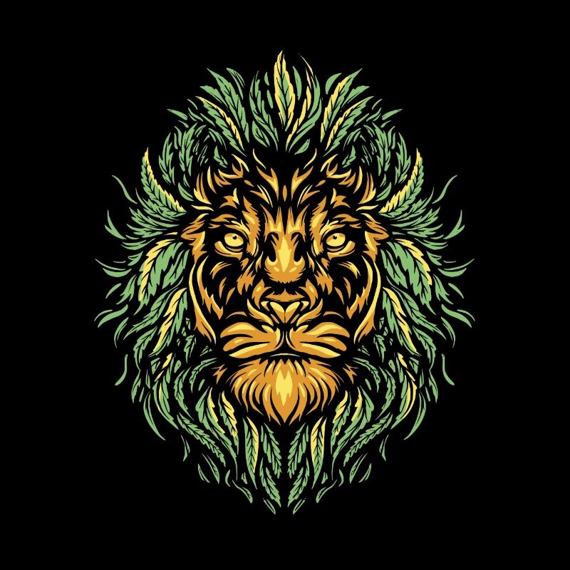 Leaf Lion Green Leaf Mask