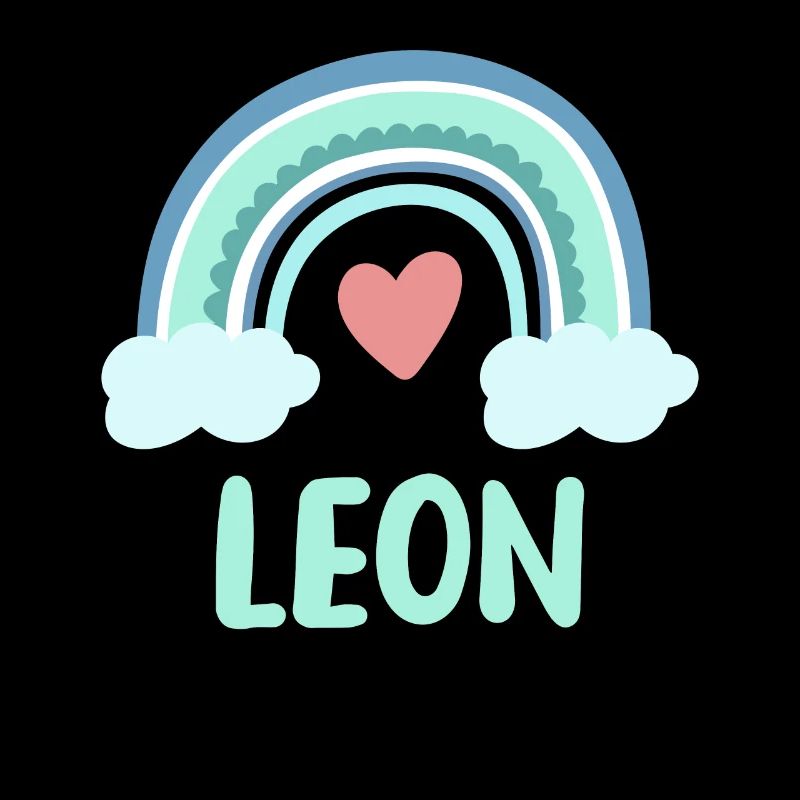 Leon Name Regenbogen Baby