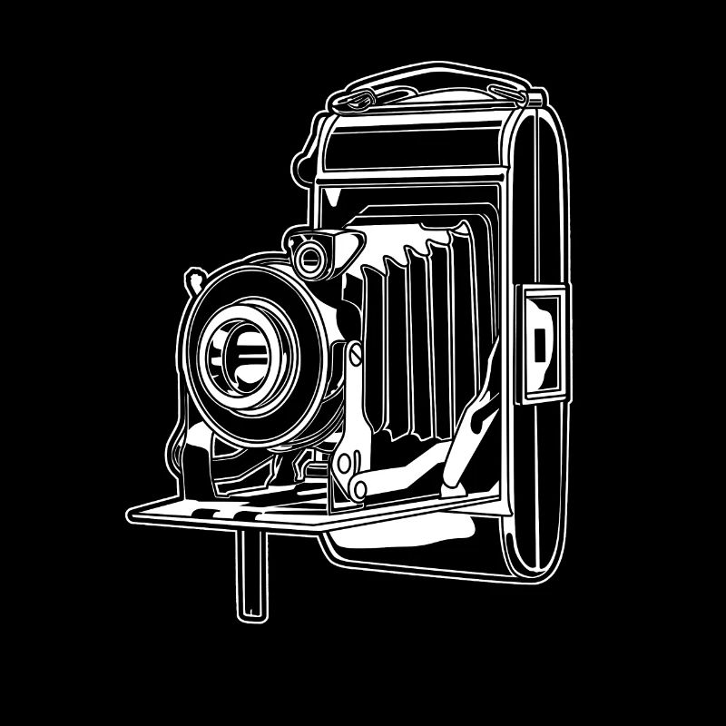Old-fashioned photo camera