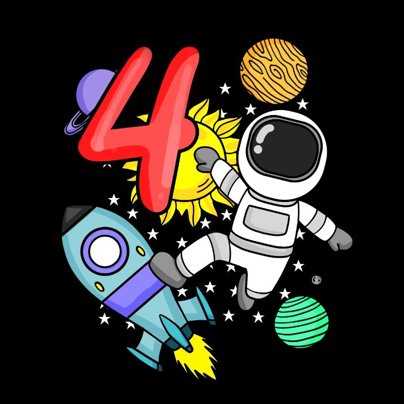 4e anniversaire - 4 ans Jeune astronaute