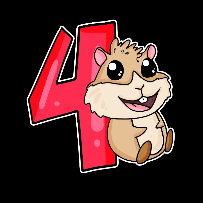 4 Jahre alt - 4. Geburtstag mit Tier Motiv