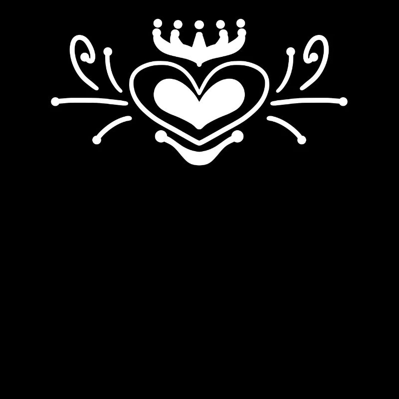 Heart motif with crown