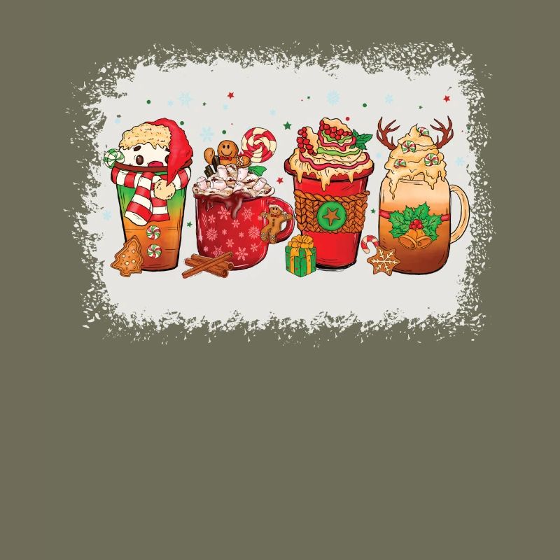 Christmas coffee cup bleached