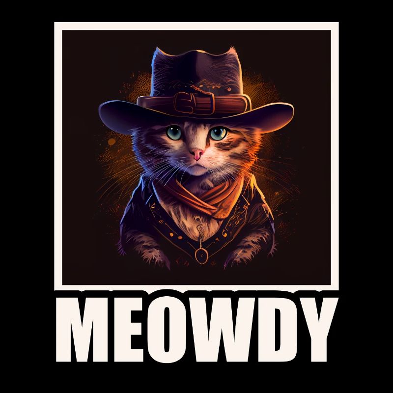 Meowdy Funny cat Meme for Cat Lovers