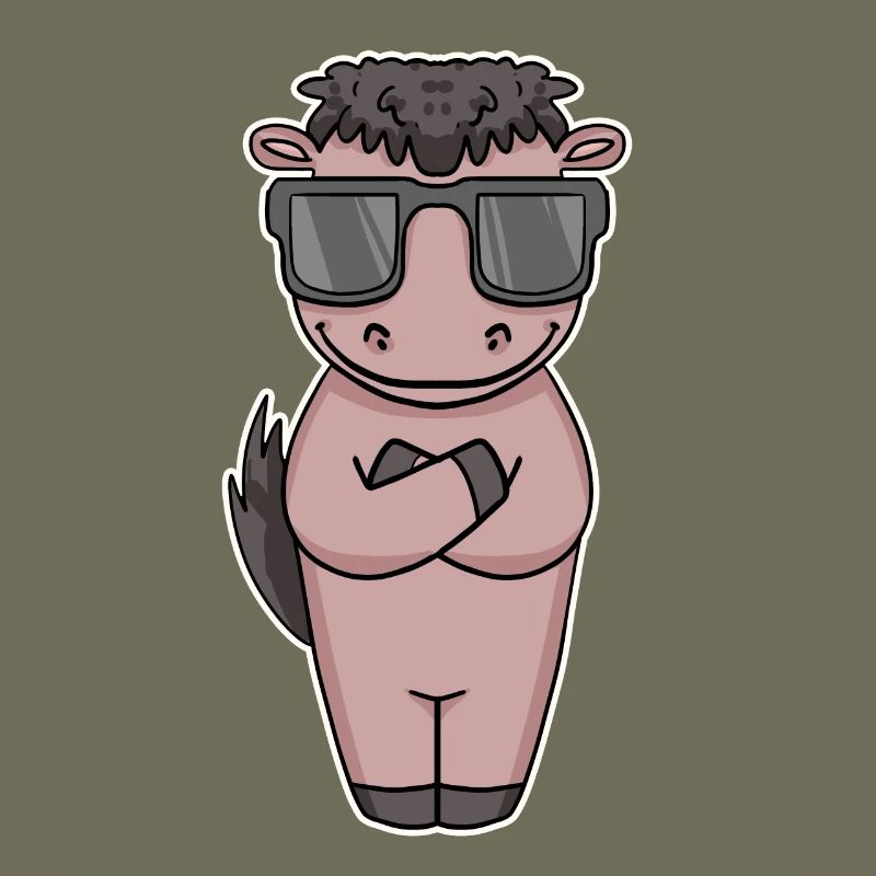 Pferd mit Sonnenbrille