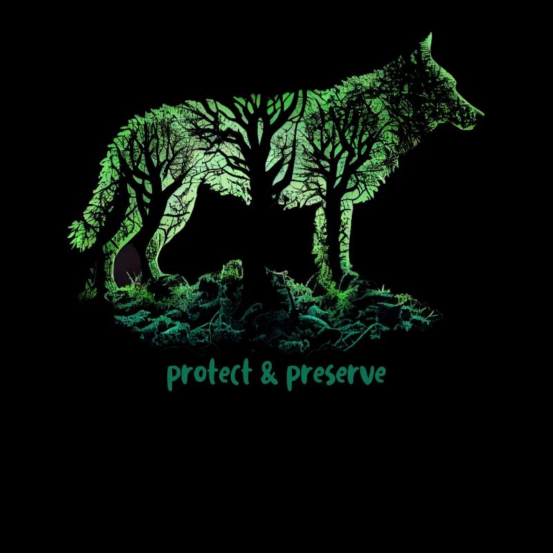 Wölfe Silhouette Naturschutz Tierschutz Wolf