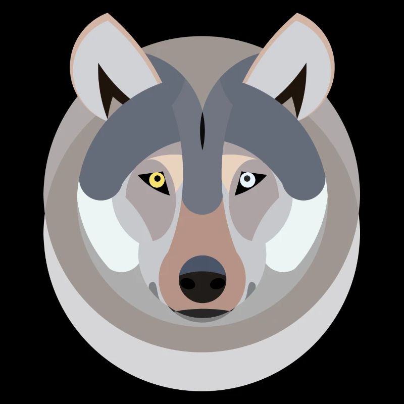 Wolf as a graphic