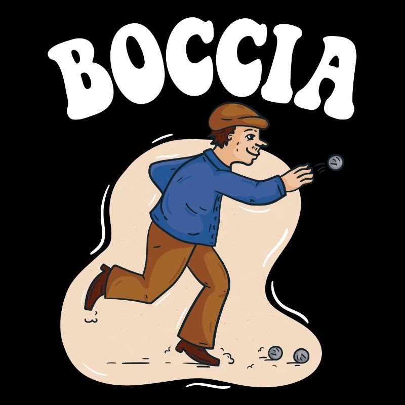 Bocciaspieler Bekleidung mit Boccia Kugeln Boccia