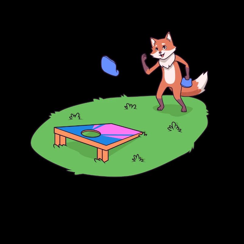 Fuchs spielt Cornhole
