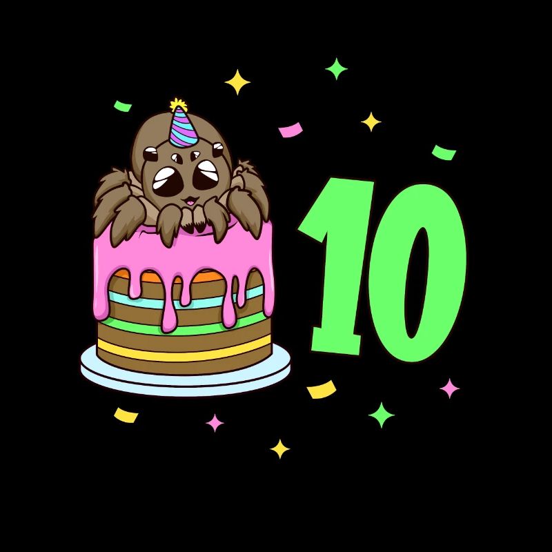 Mit Spinne - Kinder Geburtstag 10 Jahre