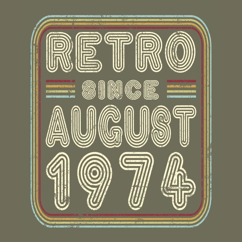 Geburtstag August 1974 Retro Geschenk