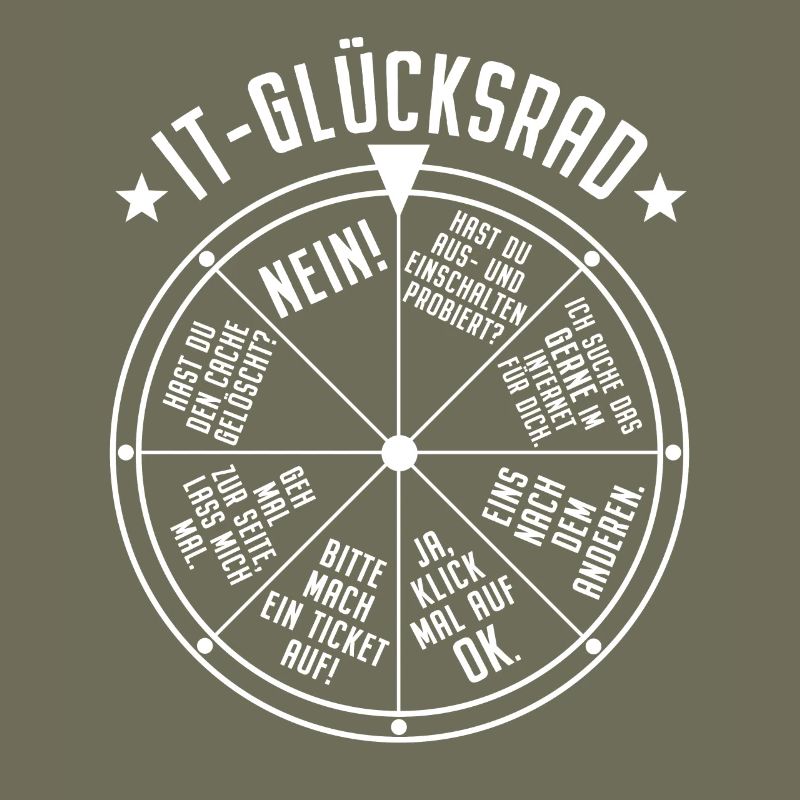 IT Support Glücksrad Service Desk IT Helpdesk Nerd