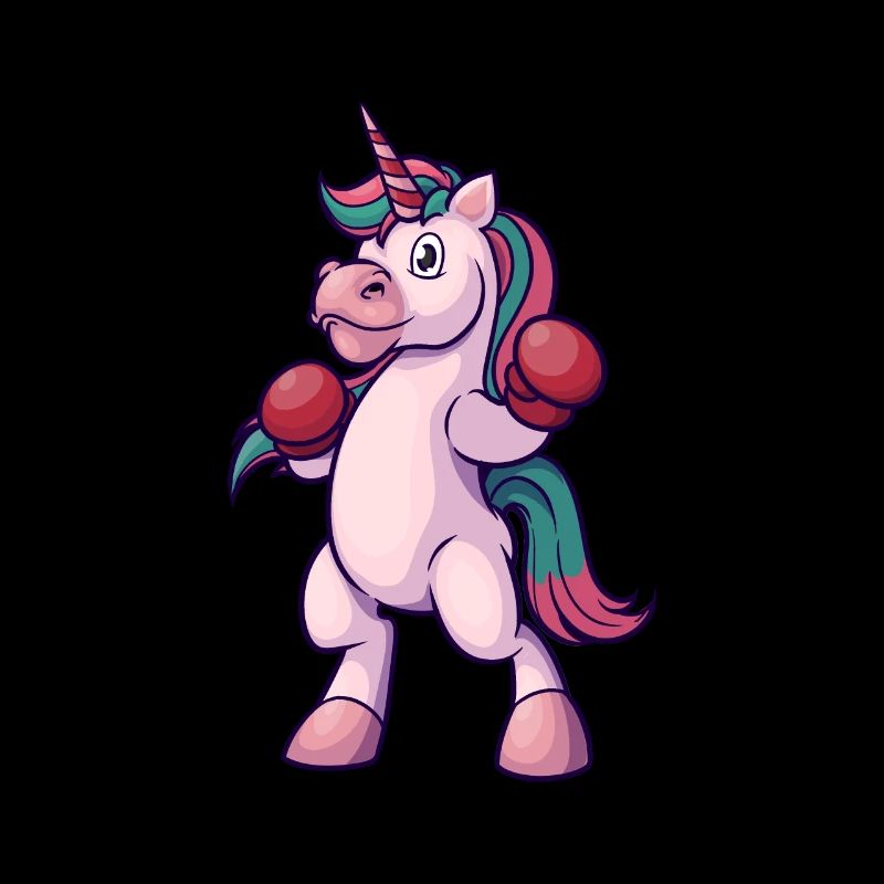 Cartoon Unicorn Boxer