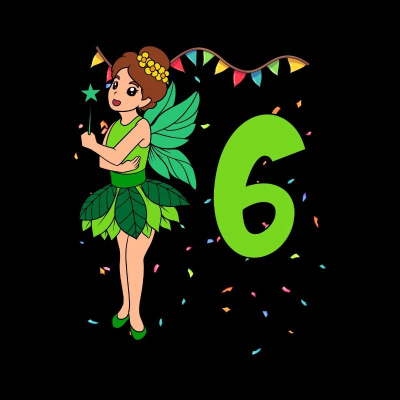 Mit Fee - Mädchen Geburtstag 6 Jahre