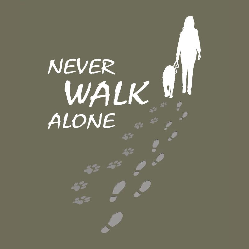 Never walk alone - Hund Frauchen Gassi, Backprint