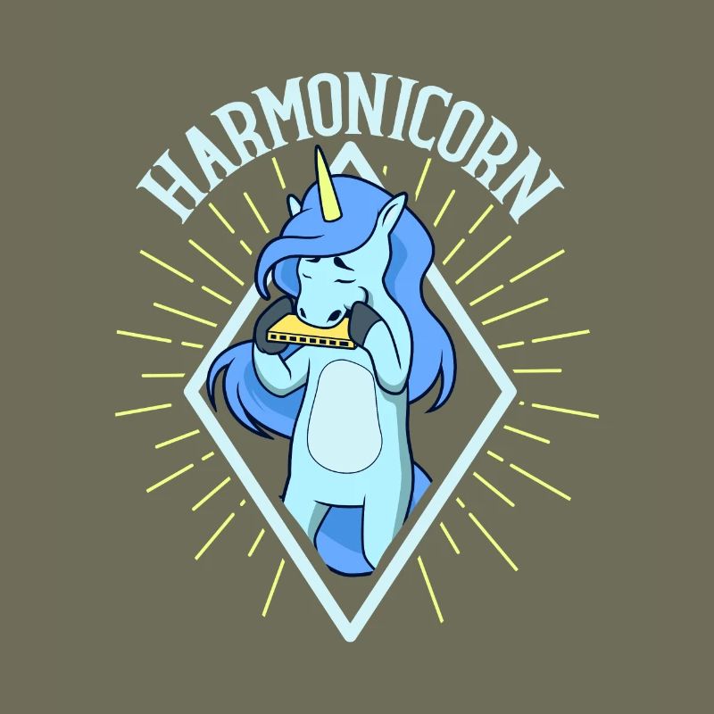 Harmonicorn - unicorn with harmonica