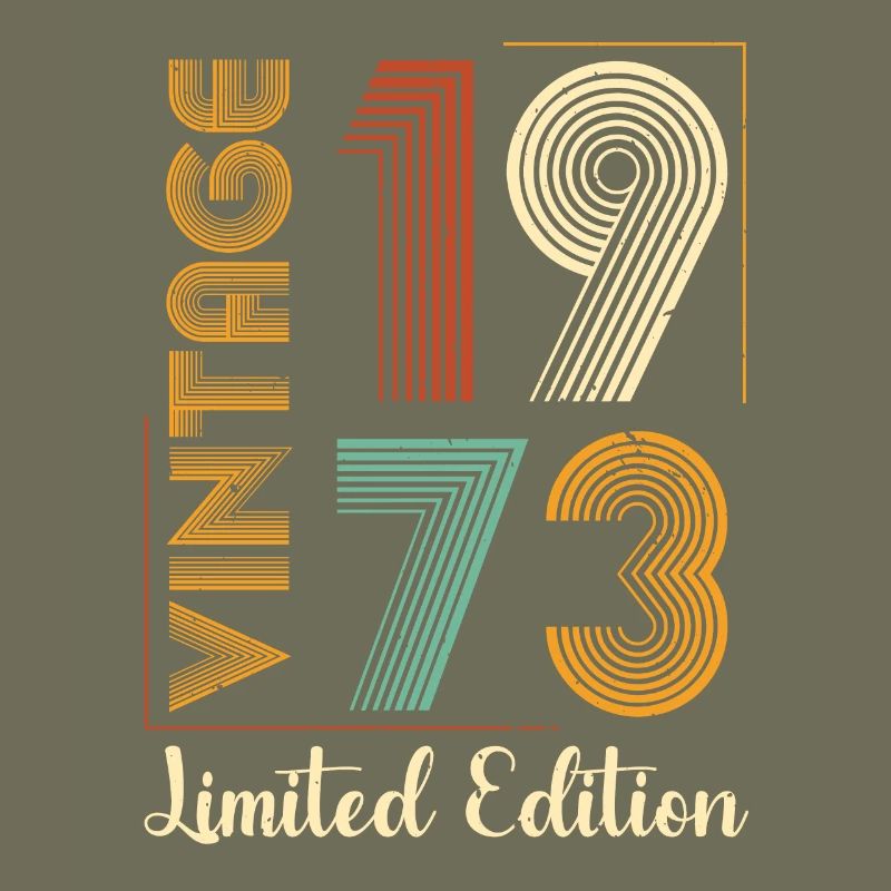 Orange and Green Retro Numerals Design