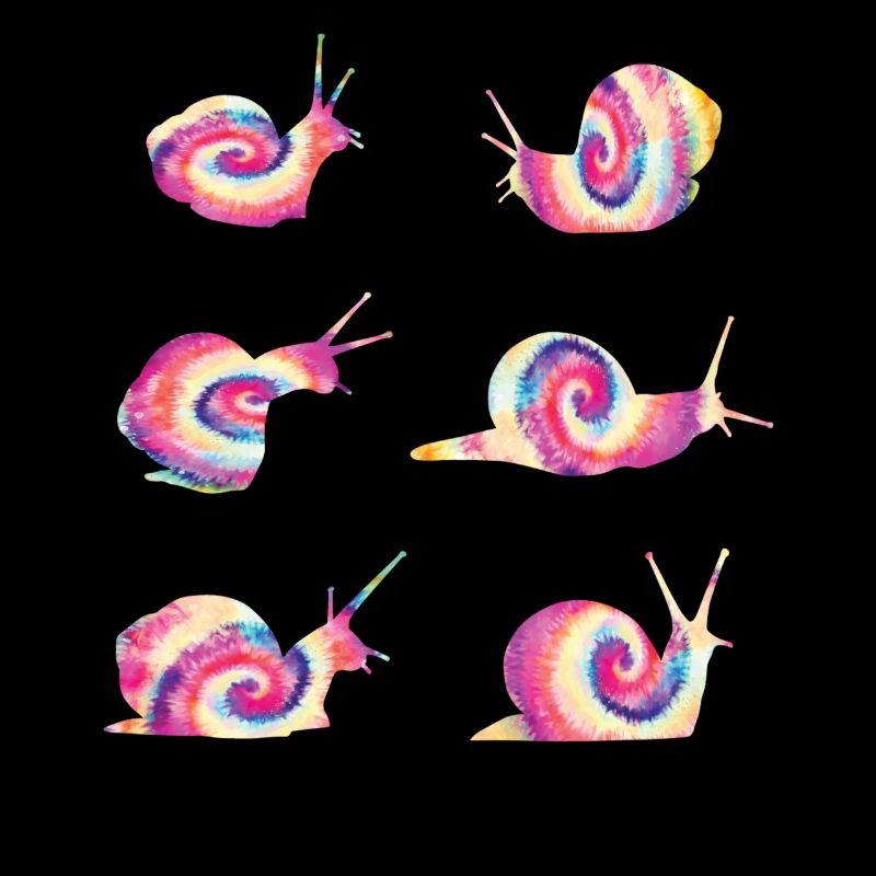Snail DYE TIE Vintage Snails