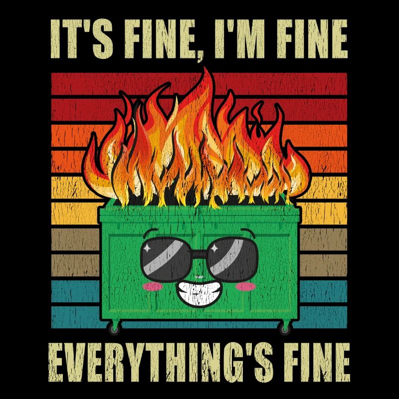 Dumpster Fire C’est bien que j’aie bien réussi Funny Mens