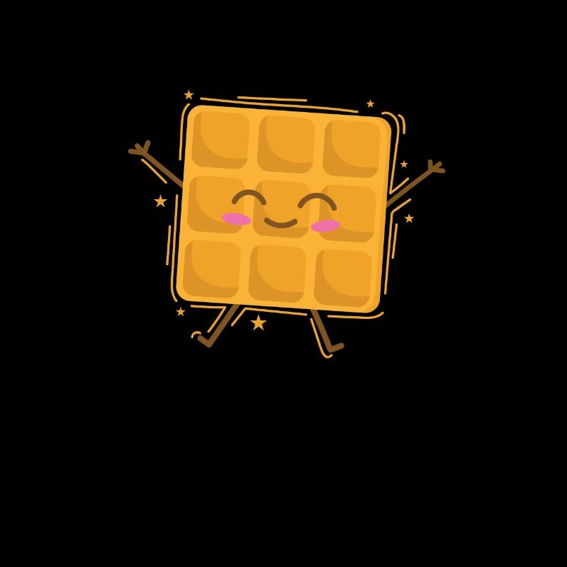 Funny Waffle Pastry Baker Dough