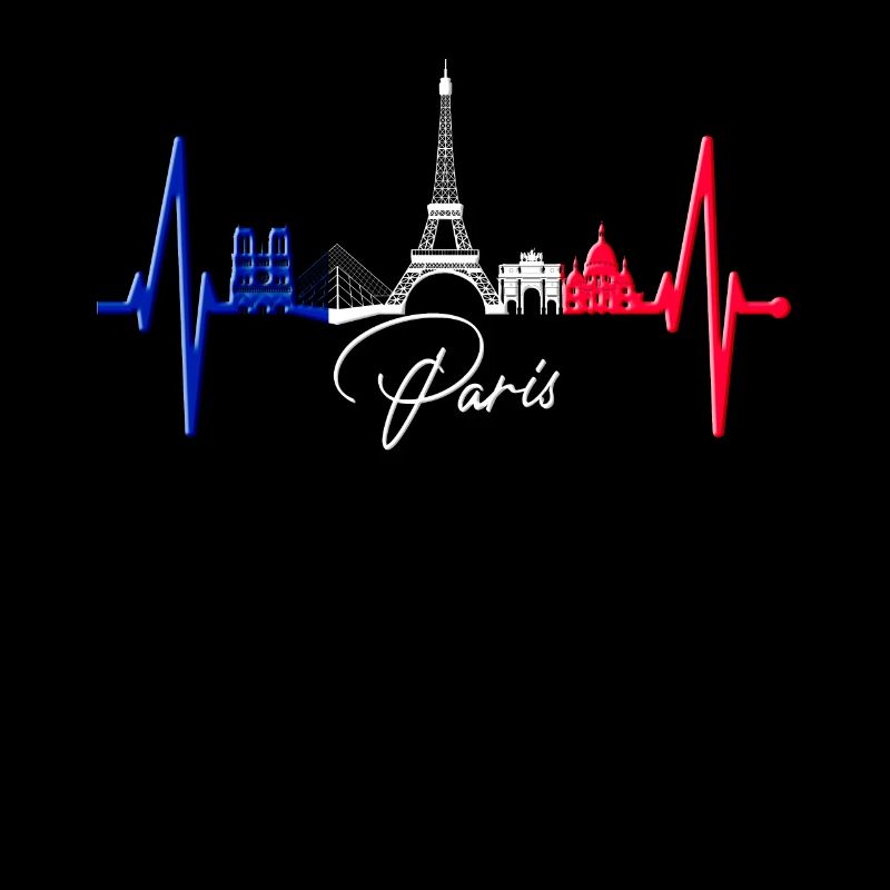 Paris Skyline Herzschlag Eiffelturm Frankreich