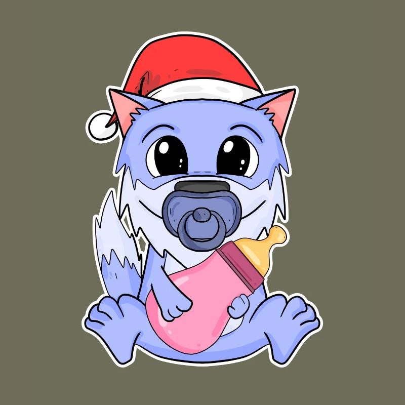 Bébé loup Noël