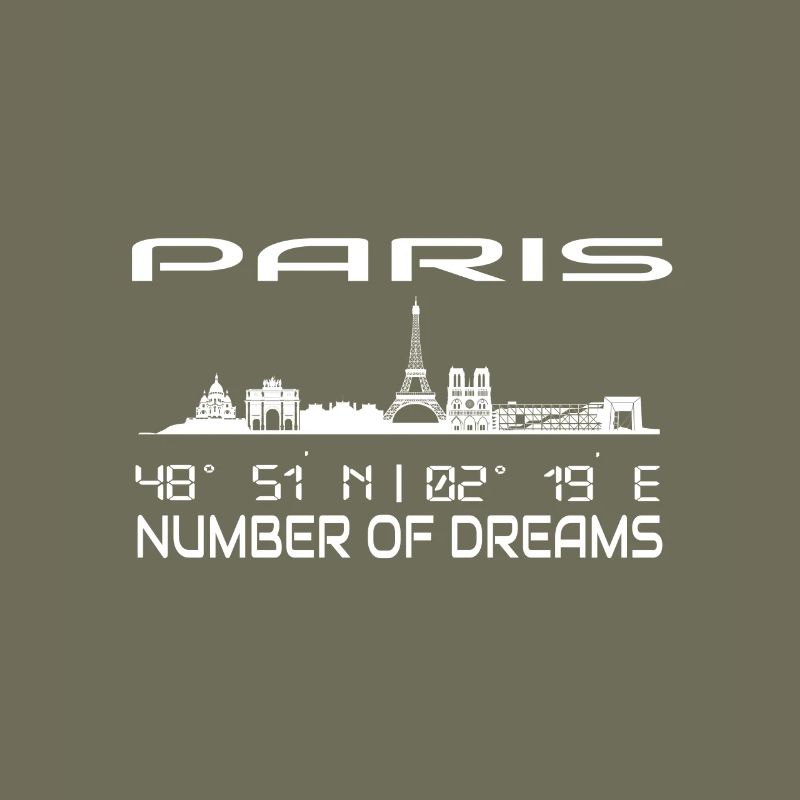 Skyline Paris Silhouette GPS Coordinates