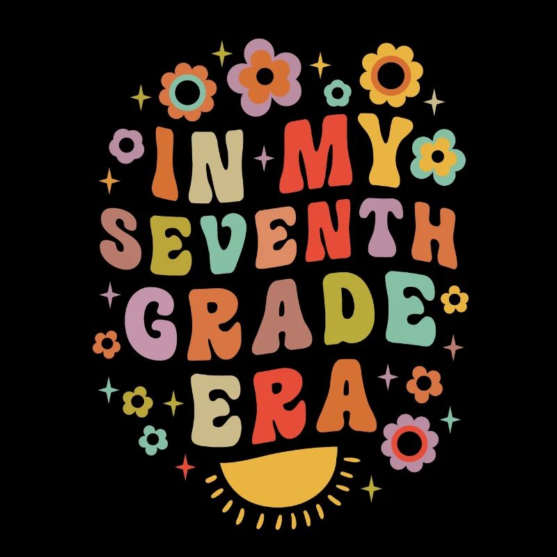 In My Seventh Grade Era 7th Grade Groovy Vintage