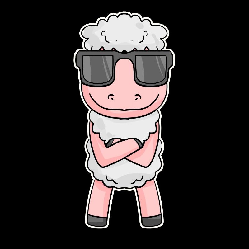 Schaf mit Brille