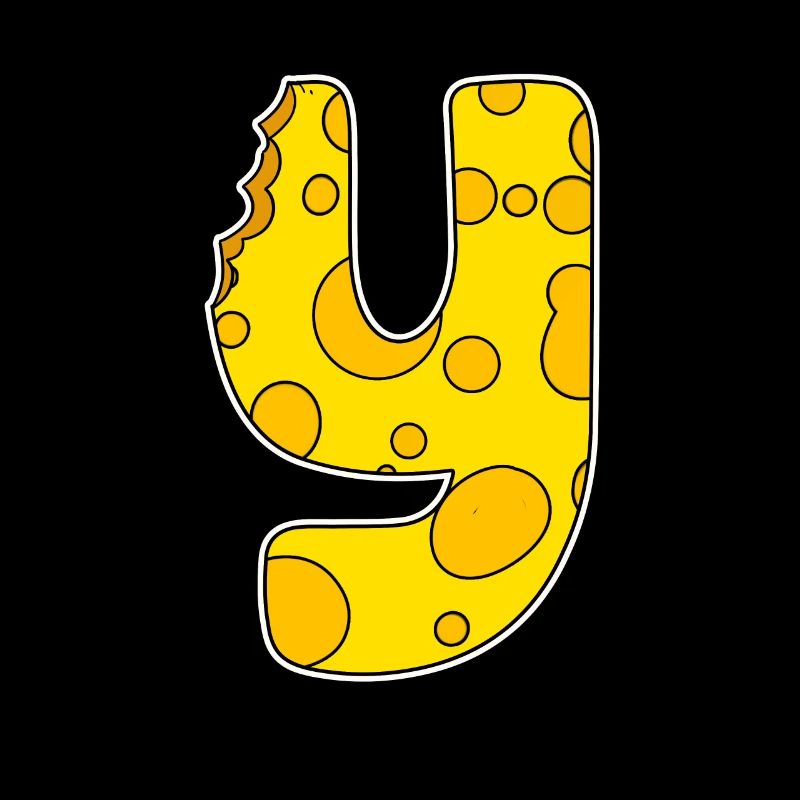 Lettre Y - Lettre initiale Y - Motif fromage