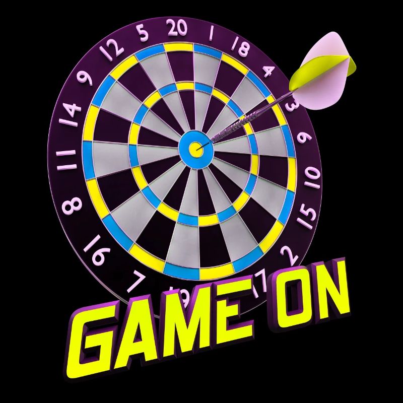 Jeu de fléchettes activé - Jaune