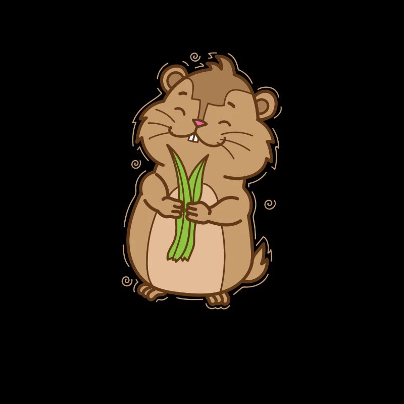 Lemming avec rongeur végétal