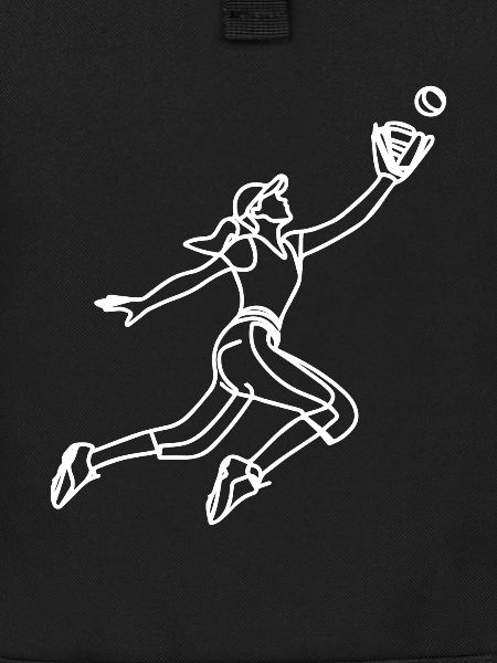 Baseballerin Zeichnung