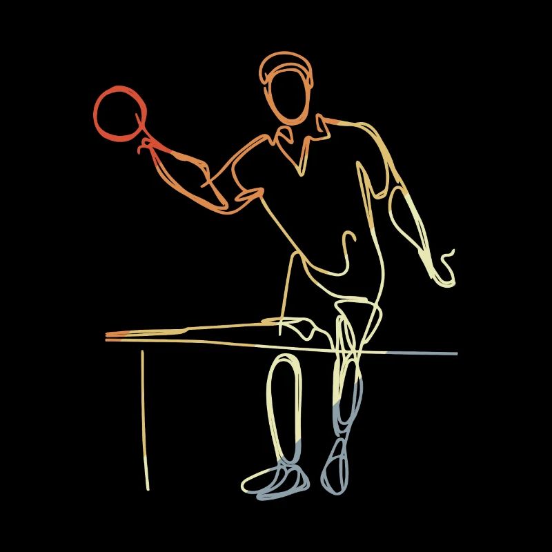 Dessin de tennis de Table Vintage