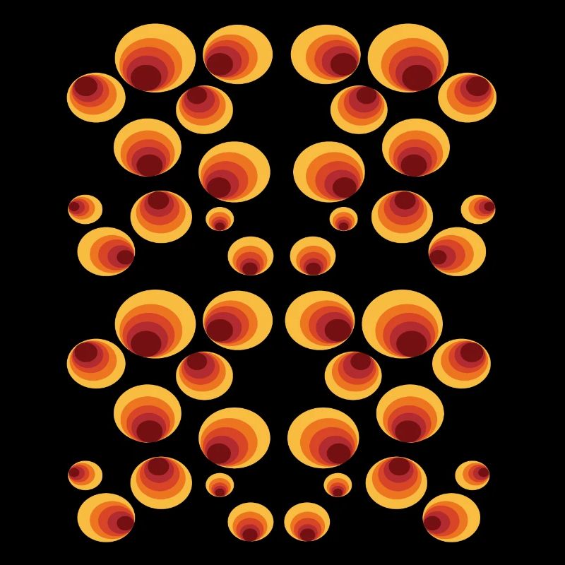 50 ' s 60 ' s rétro cercle Style motif