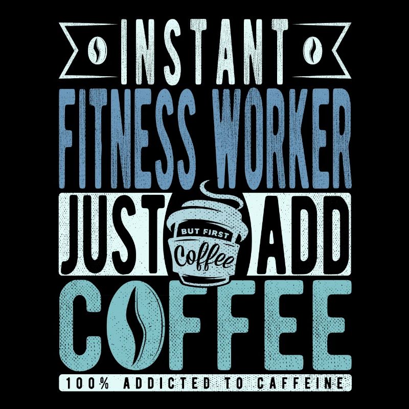 Travailleur de remise en forme instantanée Il suffit d’ajouter du café