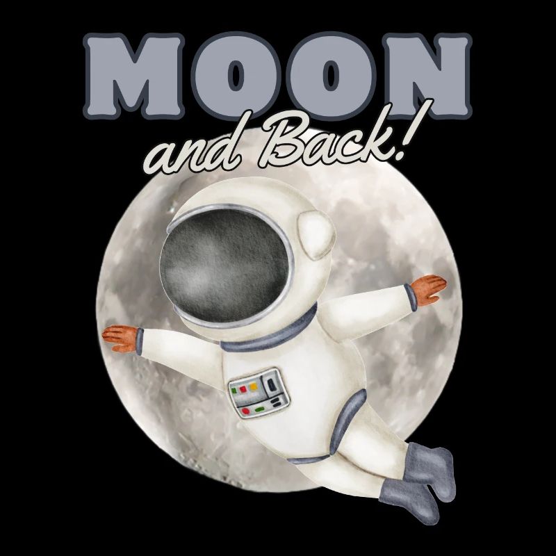 Moon Flight Cartoon Astronaut