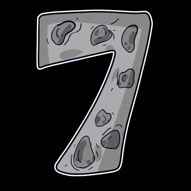 7 Numéro sept numéro symbole signe