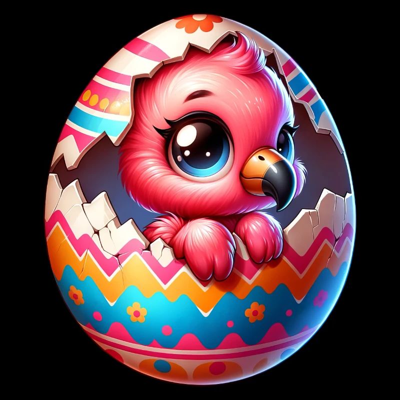 Magical Easter Flamingo Hatches from Egg